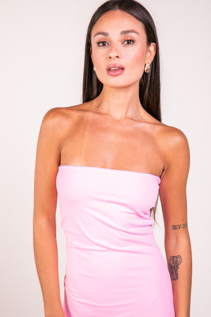 Gabi Strapless Reversible Dress Lilac / Candy Pink