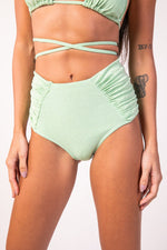 Hotpants Drappy Lurex Golden Light Green